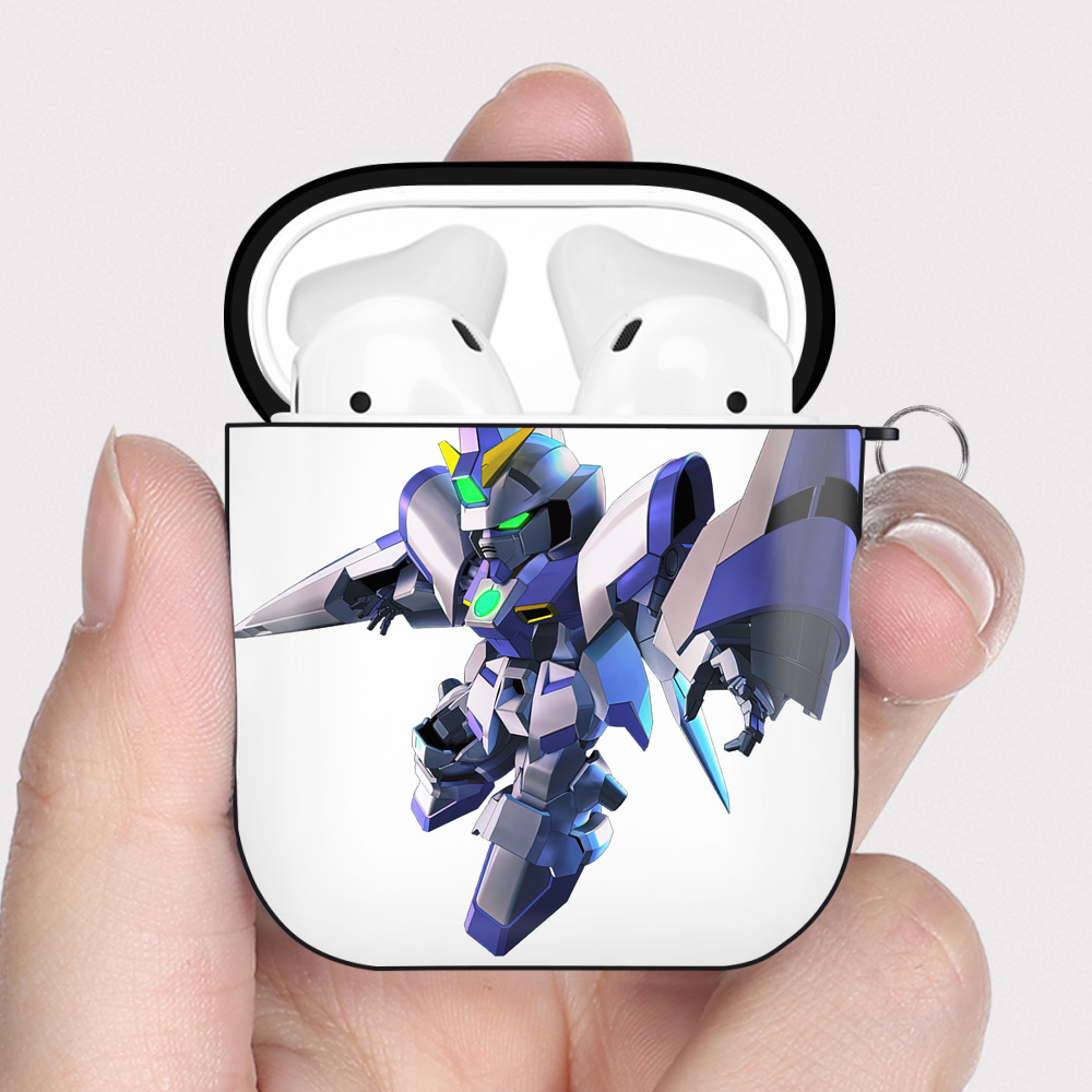（画像用） 機動戦士ガンダム Mobile Suit Gundam AirPods 第2世代保護ケース ハードシェル ブラック 耐衝撃・防指紋・カラビナ付き