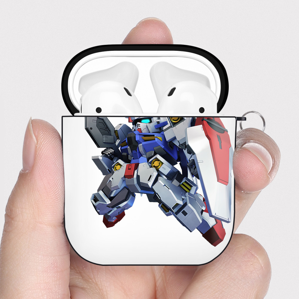 （画像用） 機動戦士ガンダム Mobile Suit Gundam AirPods 第2世代保護ケース ハードシェル ブラック 耐衝撃・防指紋・カラビナ付き