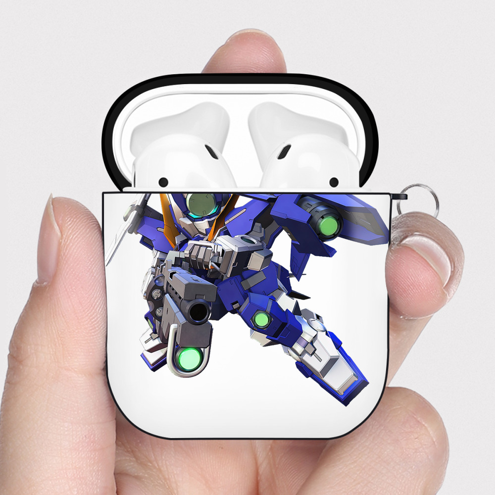 （画像用） 機動戦士ガンダム Mobile Suit Gundam AirPods 第2世代保護ケース ハードシェル ブラック 耐衝撃・防指紋・カラビナ付き