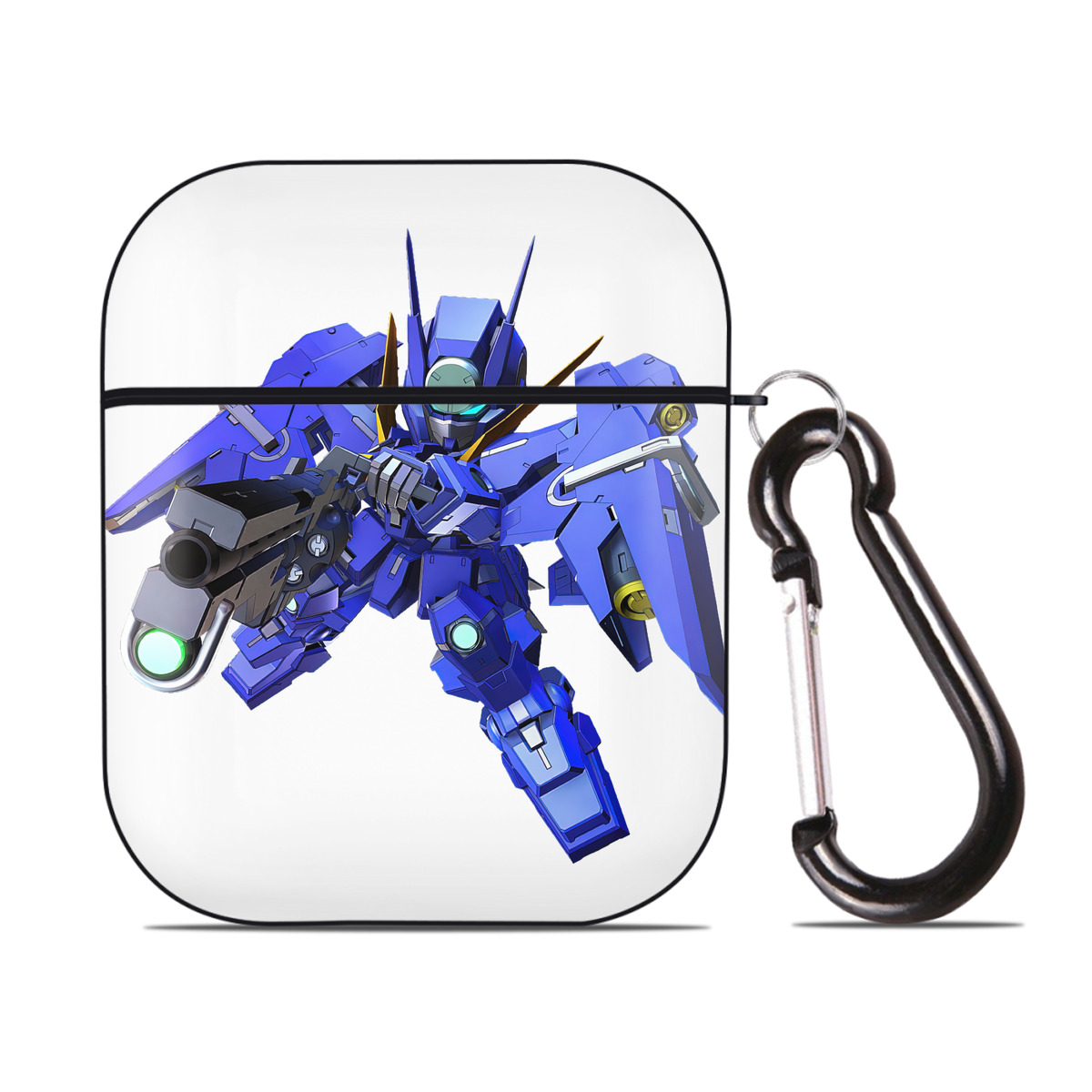 （画像用） 機動戦士ガンダム Mobile Suit Gundam AirPods 第2世代保護ケース ハードシェル ブラック 耐衝撃・防指紋・カラビナ付き