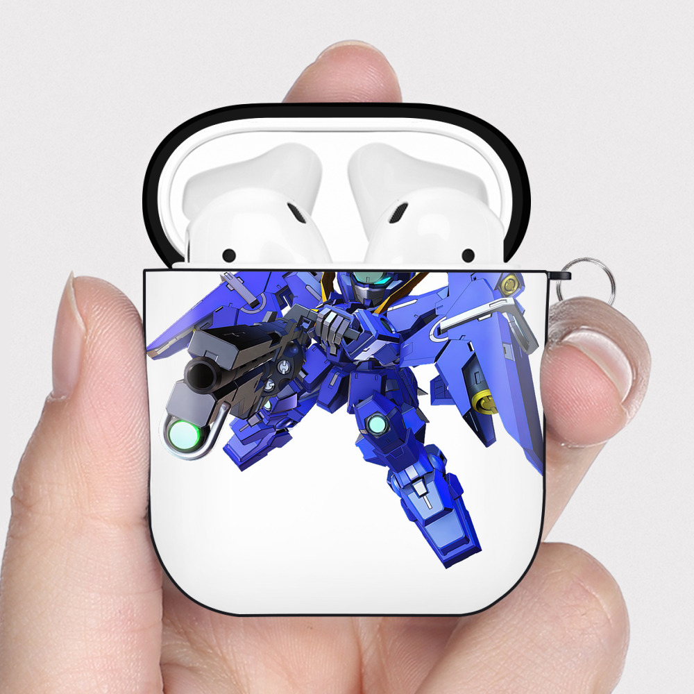 （画像用） 機動戦士ガンダム Mobile Suit Gundam AirPods 第2世代保護ケース ハードシェル ブラック 耐衝撃・防指紋・カラビナ付き
