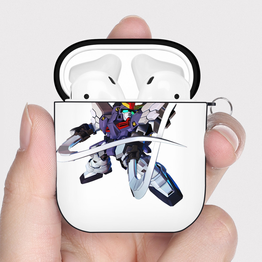 （画像用） 機動戦士ガンダム Mobile Suit Gundam AirPods 第2世代保護ケース ハードシェル ブラック 耐衝撃・防指紋・カラビナ付き