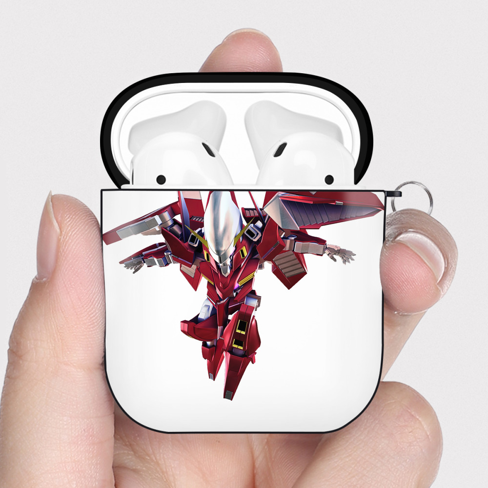 （画像用） 機動戦士ガンダム Mobile Suit Gundam AirPods 第2世代保護ケース ハードシェル ブラック 耐衝撃・防指紋・カラビナ付き
