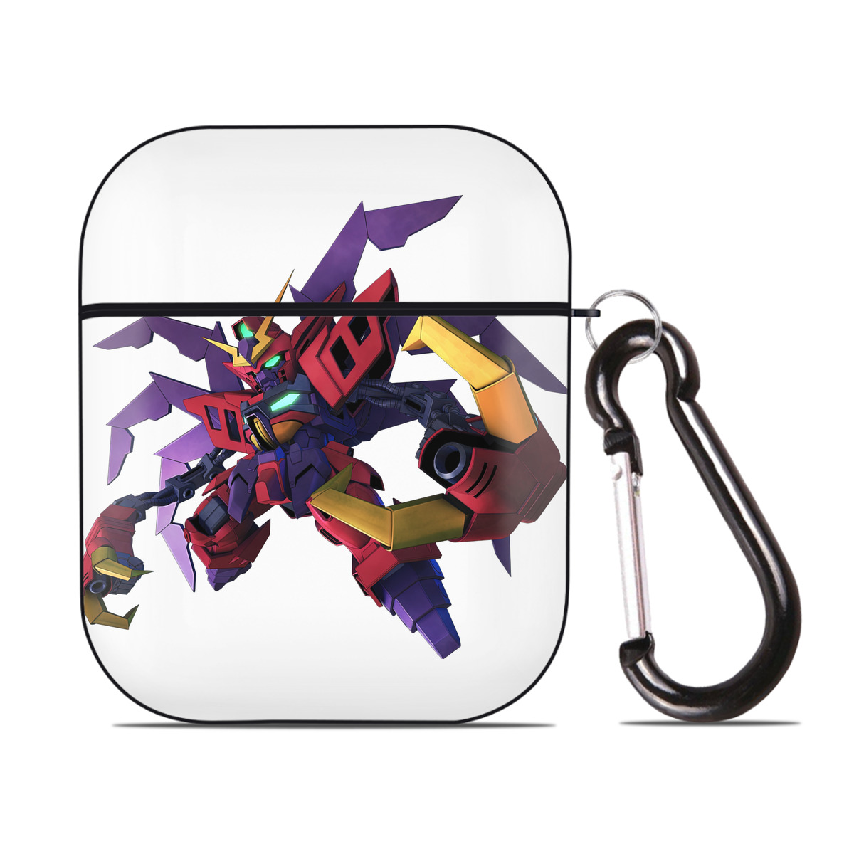 （画像用） 機動戦士ガンダム Mobile Suit Gundam AirPods 第2世代保護ケース ハードシェル ブラック 耐衝撃・防指紋・カラビナ付き