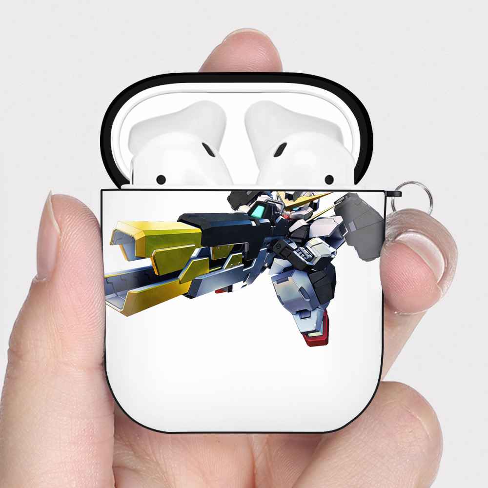 （画像用） 機動戦士ガンダム Mobile Suit Gundam AirPods 第2世代保護ケース ハードシェル ブラック 耐衝撃・防指紋・カラビナ付き