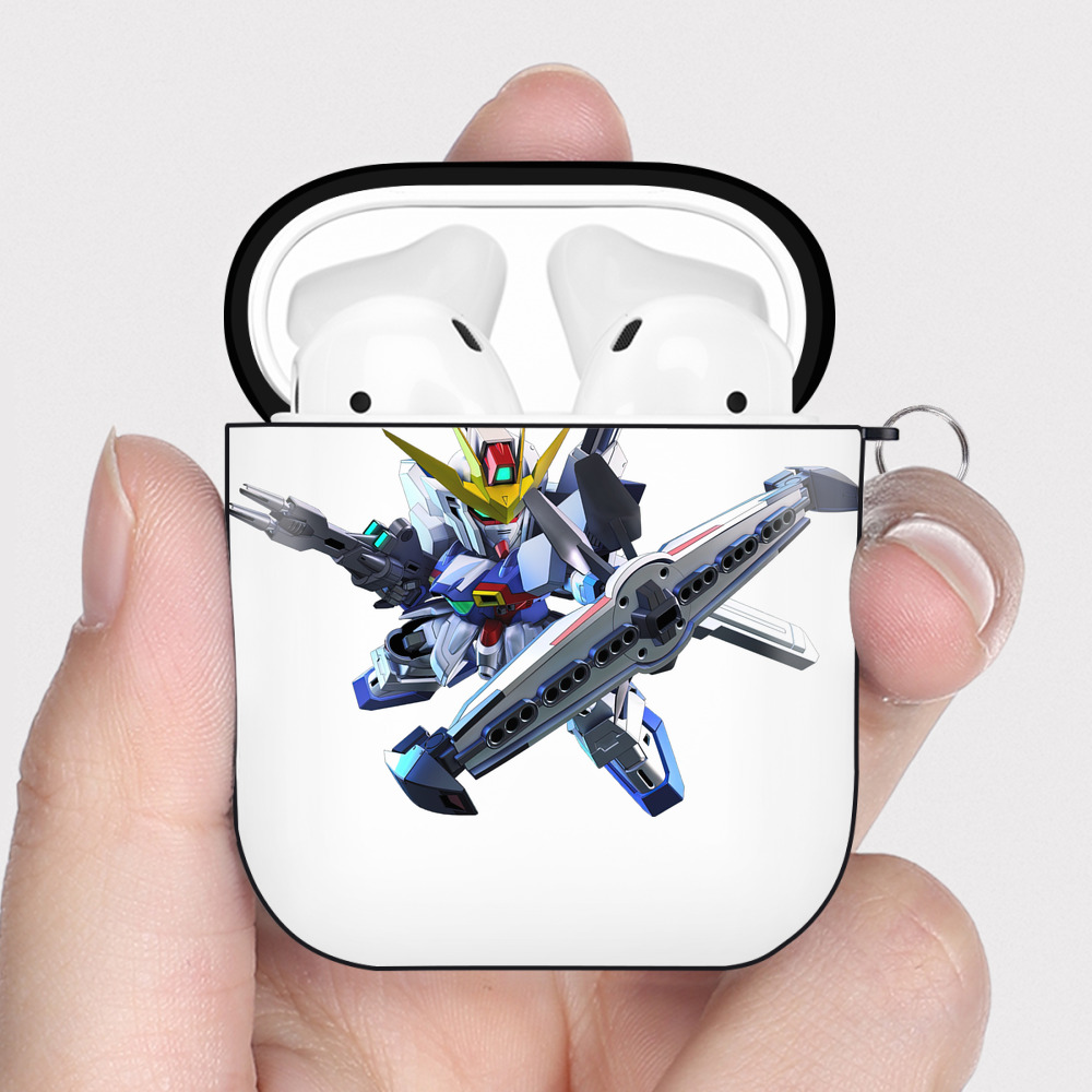 （画像用） 機動戦士ガンダム Mobile Suit Gundam AirPods 第2世代保護ケース ハードシェル ブラック 耐衝撃・防指紋・カラビナ付き