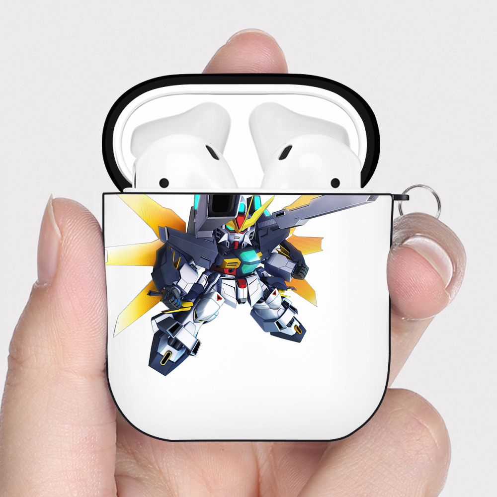 （画像用） 機動戦士ガンダム Mobile Suit Gundam AirPods 第2世代保護ケース ハードシェル ブラック 耐衝撃・防指紋・カラビナ付き