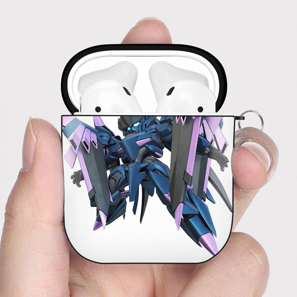 （画像用） 機動戦士ガンダム Mobile Suit Gundam AirPods 第2世代保護ケース ハードシェル ブラック 耐衝撃・防指紋・カラビナ付き