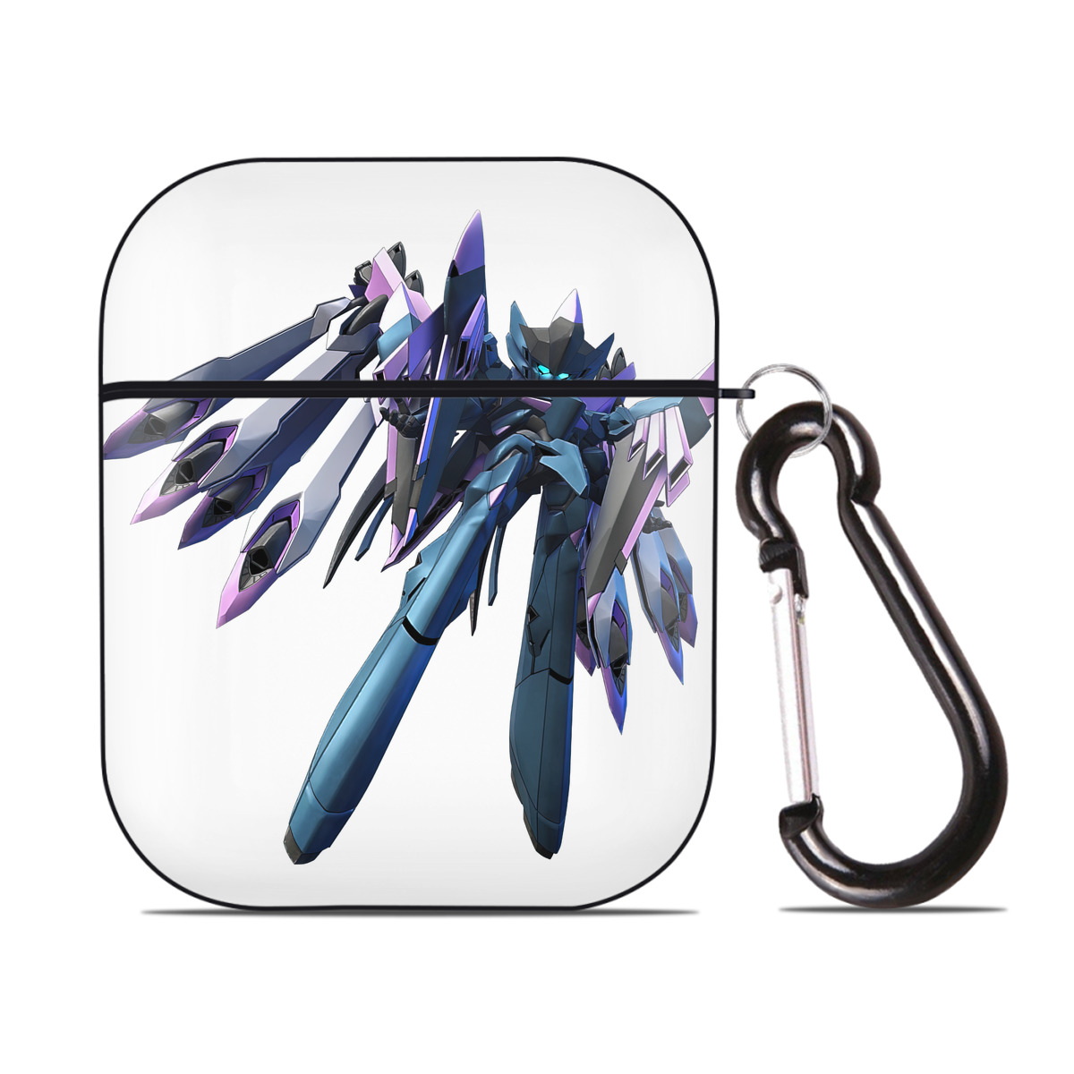 （画像用） 機動戦士ガンダム Mobile Suit Gundam AirPods 第2世代保護ケース ハードシェル ブラック 耐衝撃・防指紋・カラビナ付き