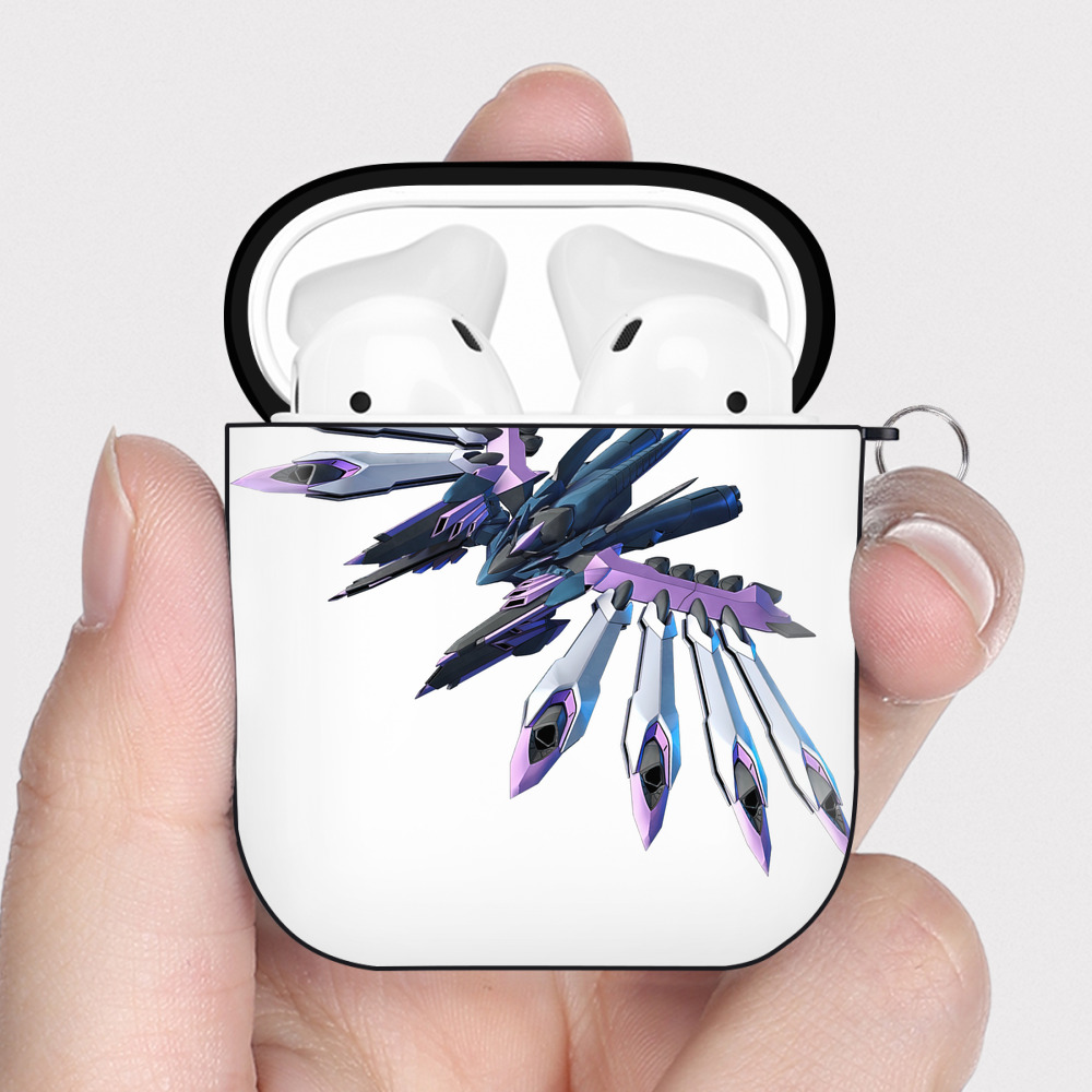 （画像用） 機動戦士ガンダム Mobile Suit Gundam AirPods 第2世代保護ケース ハードシェル ブラック 耐衝撃・防指紋・カラビナ付き