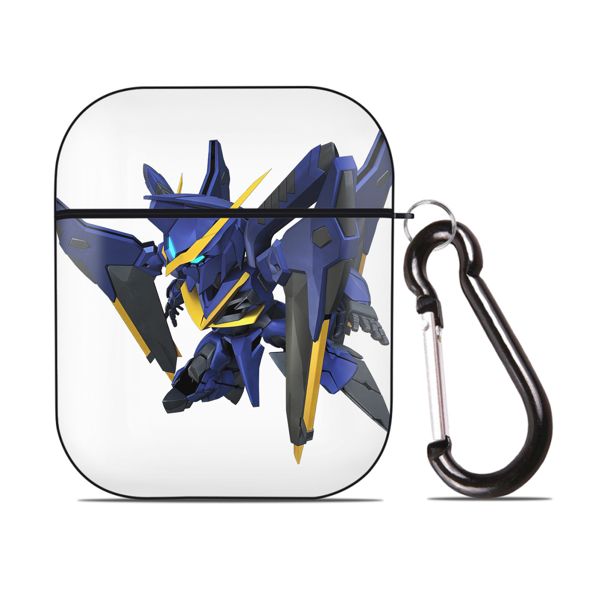 （画像用） 機動戦士ガンダム Mobile Suit Gundam AirPods 第2世代保護ケース ハードシェル ブラック 耐衝撃・防指紋・カラビナ付き