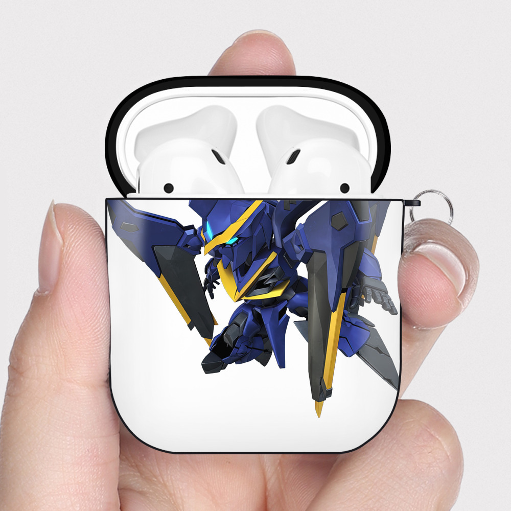 （画像用） 機動戦士ガンダム Mobile Suit Gundam AirPods 第2世代保護ケース ハードシェル ブラック 耐衝撃・防指紋・カラビナ付き