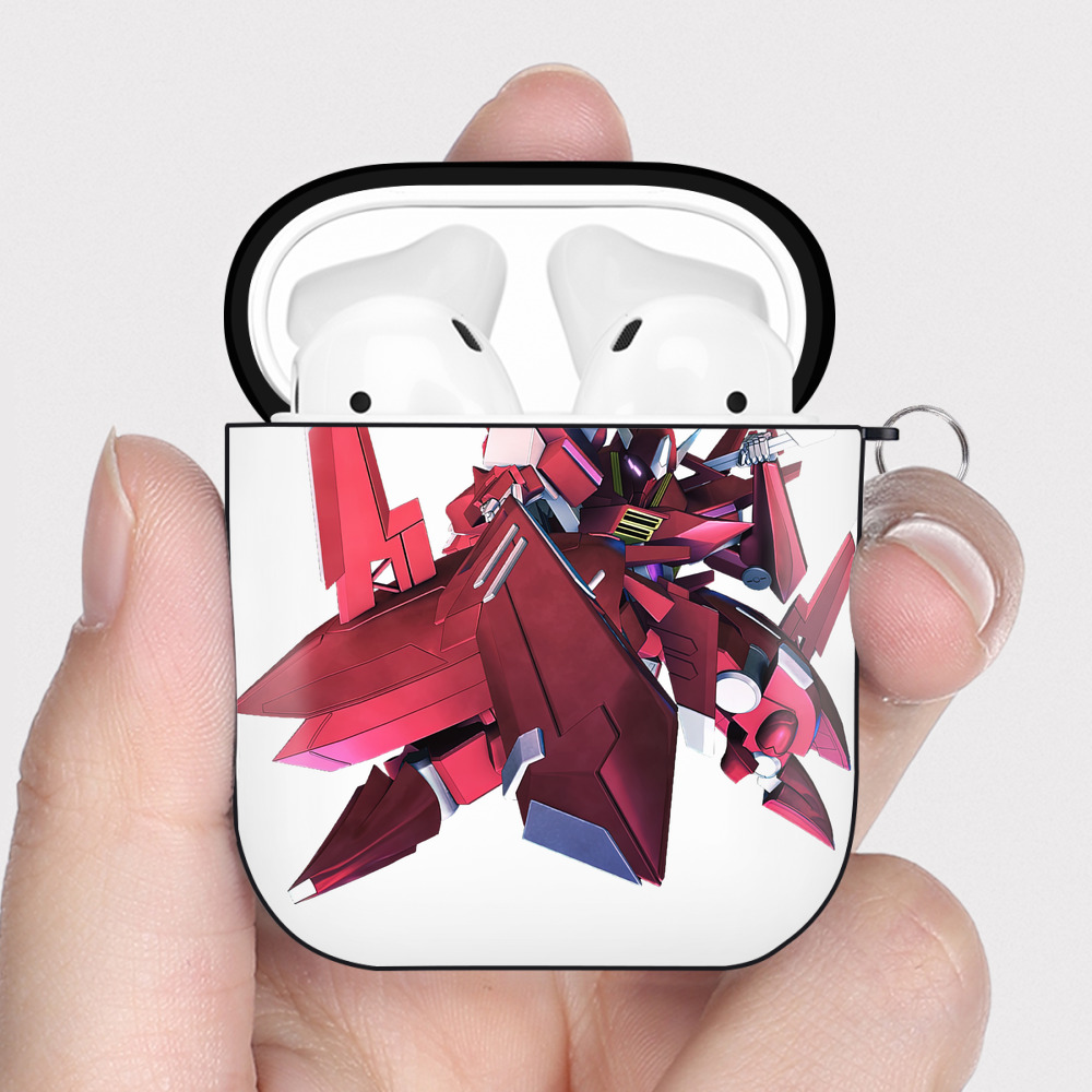 （画像用） 機動戦士ガンダム Mobile Suit Gundam AirPods 第2世代保護ケース ハードシェル ブラック 耐衝撃・防指紋・カラビナ付き