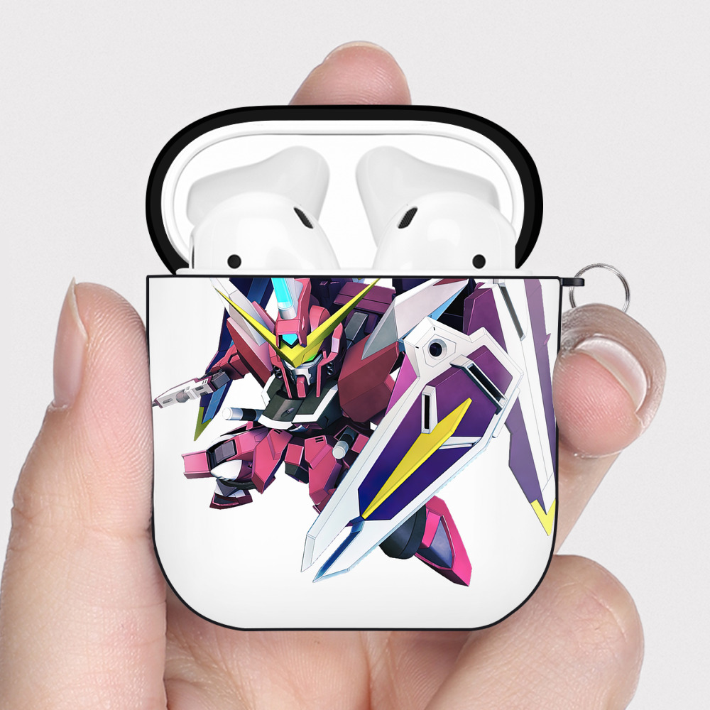 （画像用） 機動戦士ガンダム Mobile Suit Gundam AirPods 第2世代保護ケース ハードシェル ブラック 耐衝撃・防指紋・カラビナ付き
