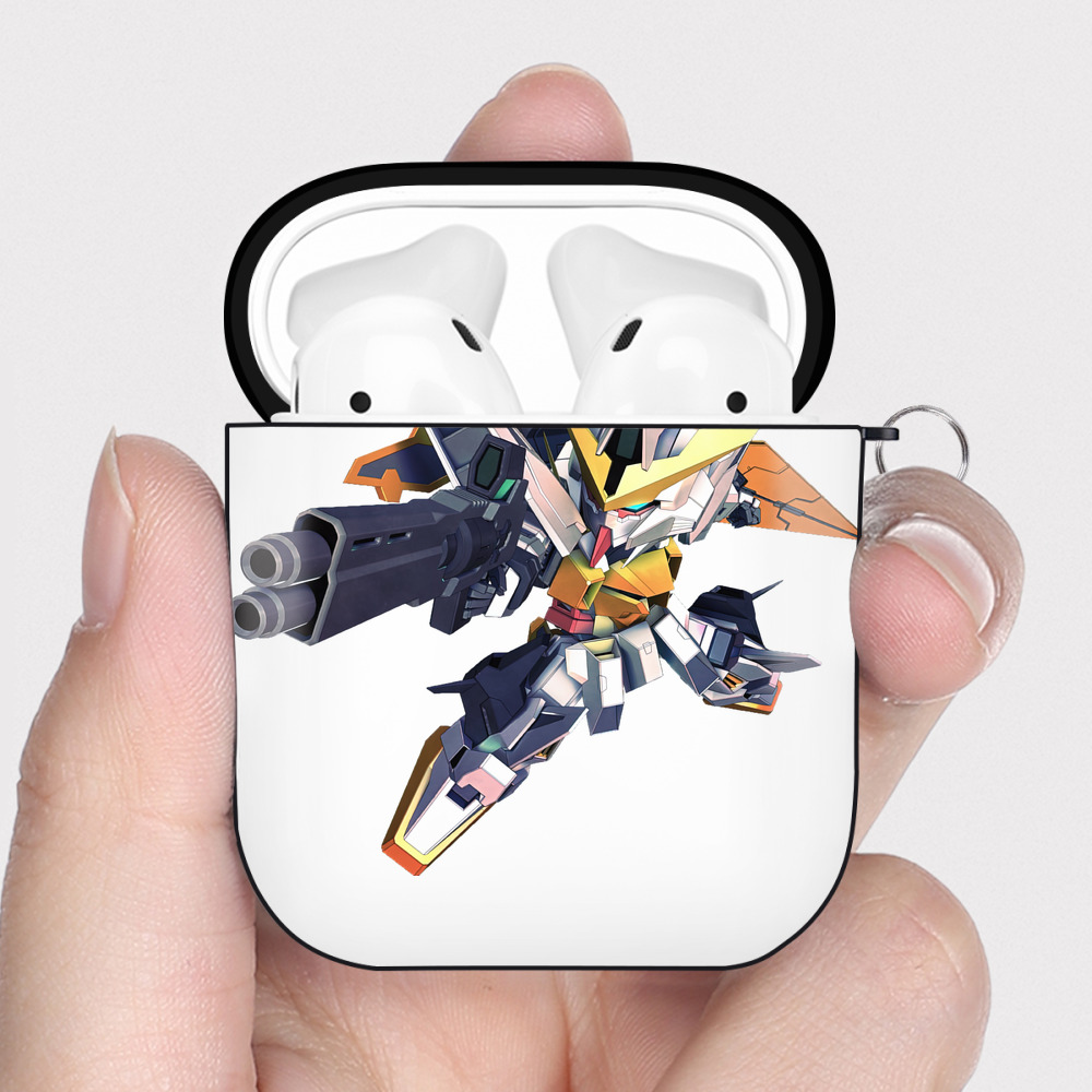 （画像用） 機動戦士ガンダム Mobile Suit Gundam AirPods 第2世代保護ケース ハードシェル ブラック 耐衝撃・防指紋・カラビナ付き