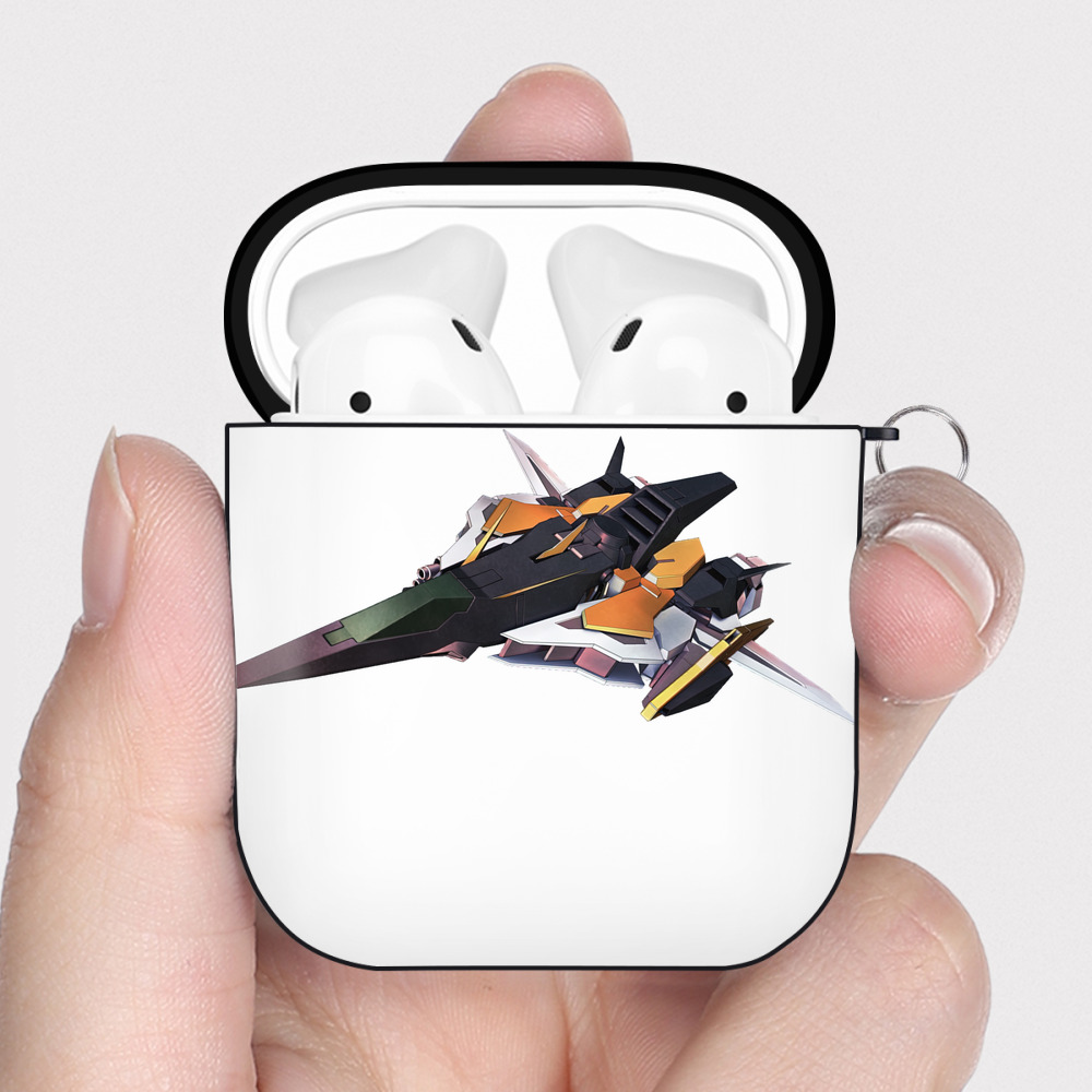 （画像用） 機動戦士ガンダム Mobile Suit Gundam AirPods 第2世代保護ケース ハードシェル ブラック 耐衝撃・防指紋・カラビナ付き