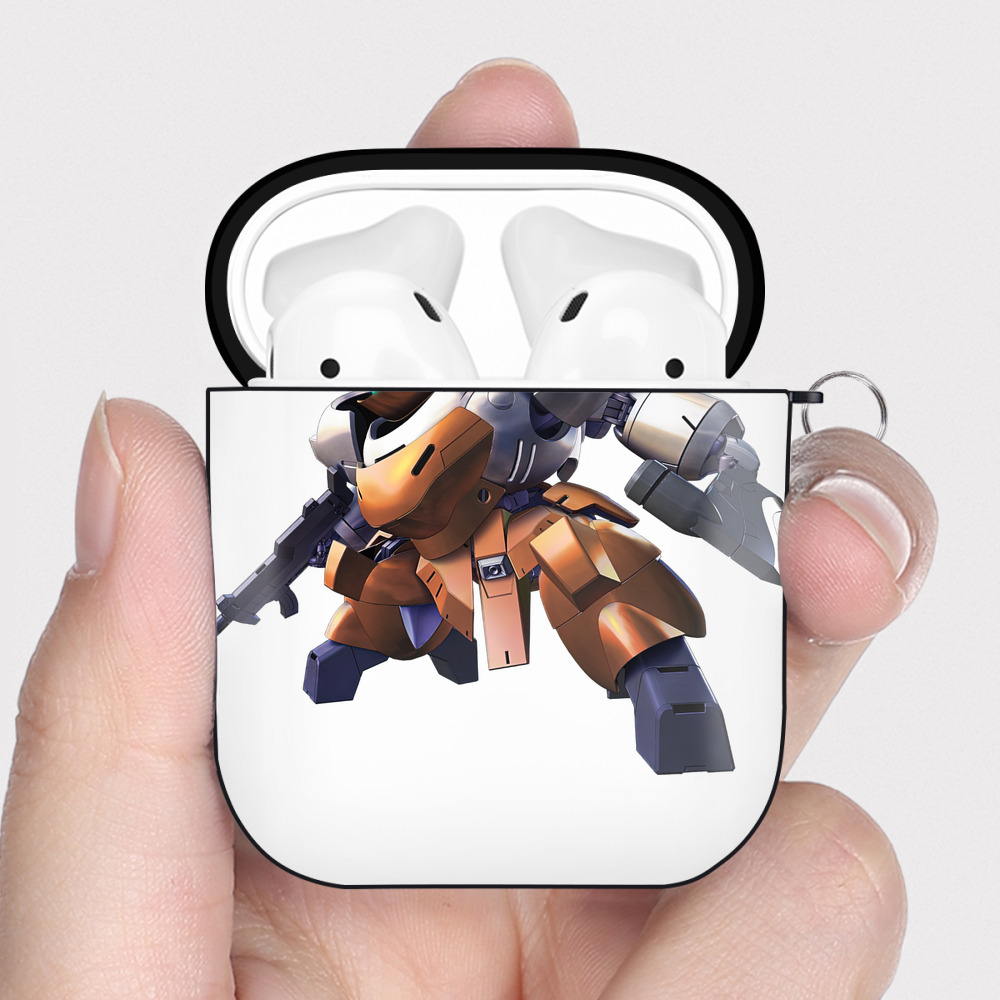 （画像用） 機動戦士ガンダム Mobile Suit Gundam AirPods 第2世代保護ケース ハードシェル ブラック 耐衝撃・防指紋・カラビナ付き