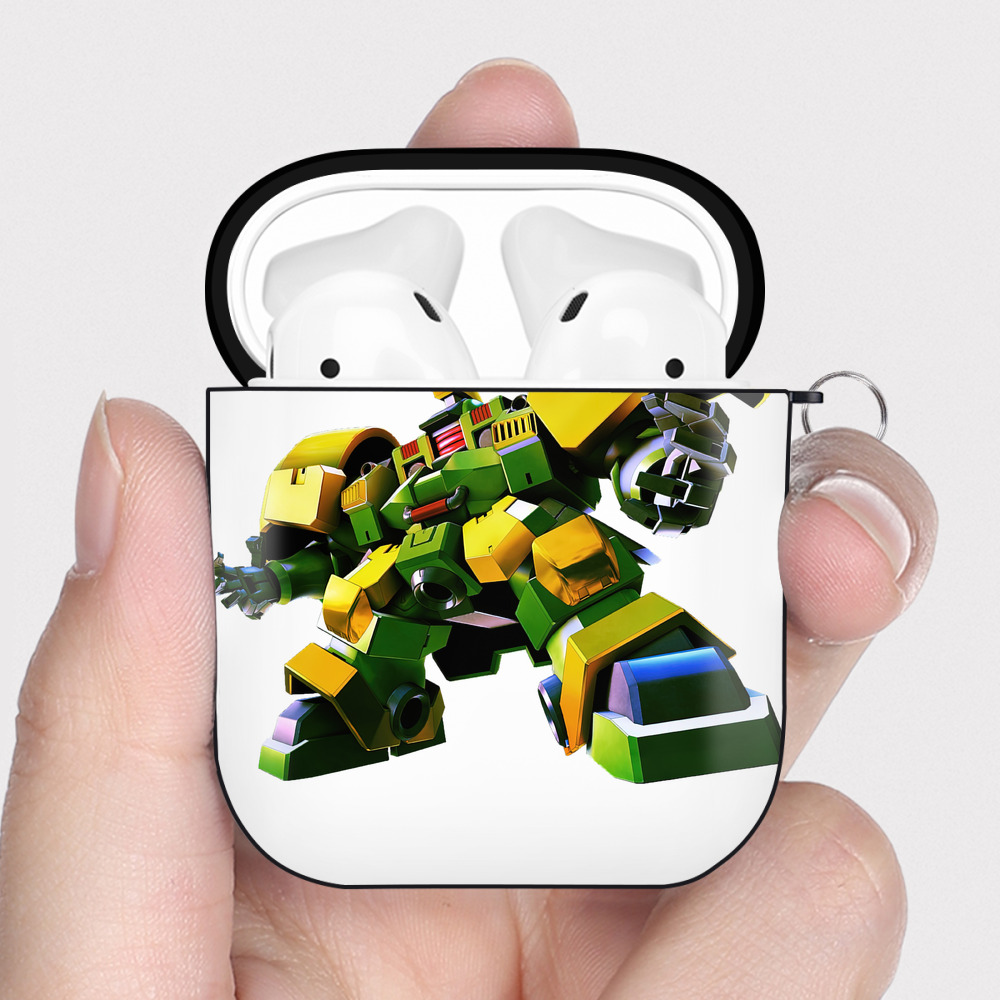 （画像用） 機動戦士ガンダム Mobile Suit Gundam AirPods 第2世代保護ケース ハードシェル ブラック 耐衝撃・防指紋・カラビナ付き