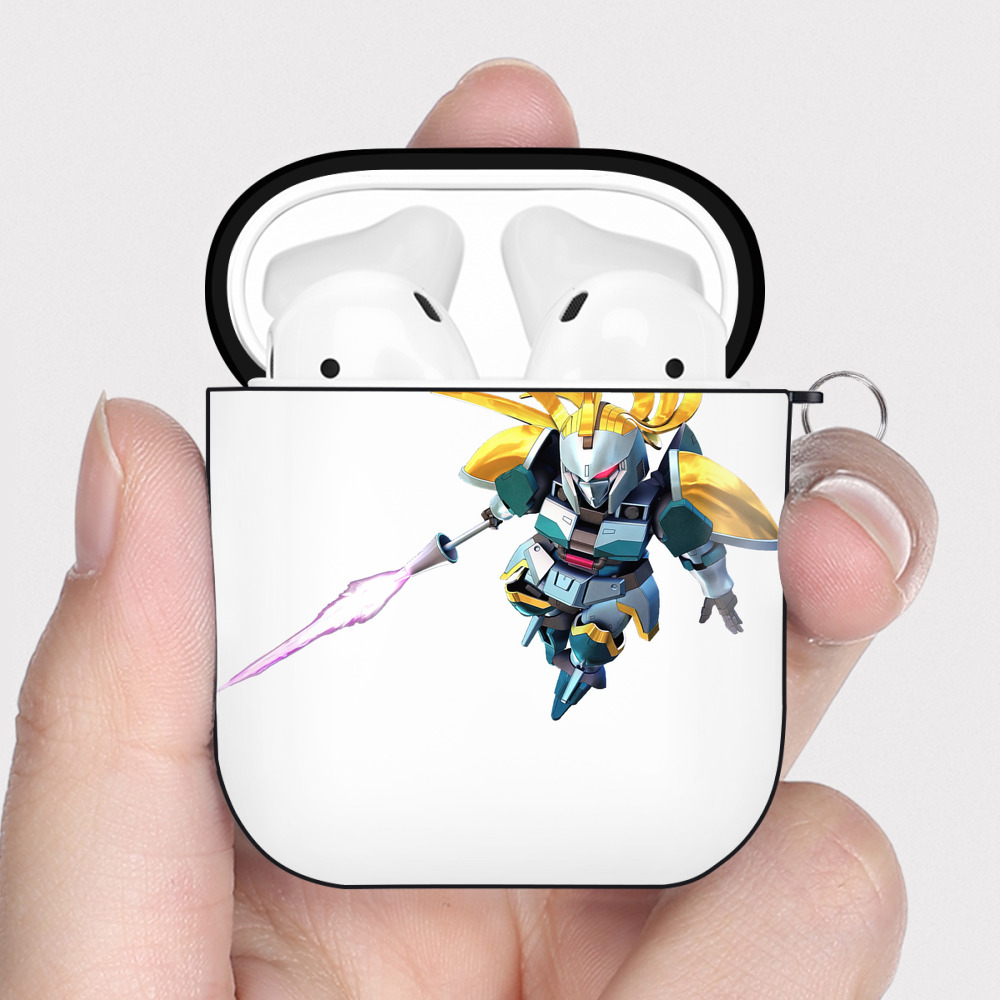 （画像用） 機動戦士ガンダム Mobile Suit Gundam AirPods 第2世代保護ケース ハードシェル ブラック 耐衝撃・防指紋・カラビナ付き