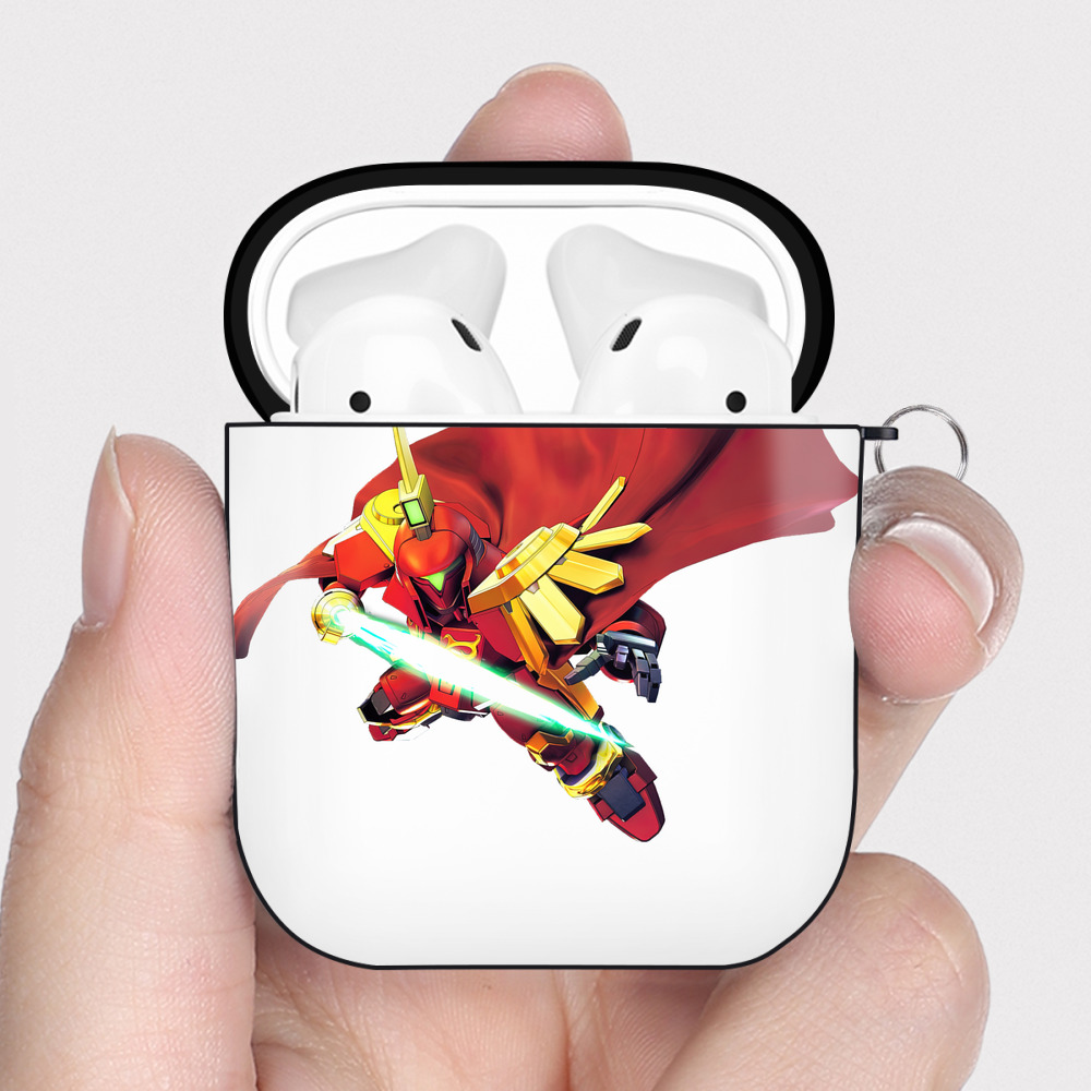 （画像用） 機動戦士ガンダム Mobile Suit Gundam AirPods 第2世代保護ケース ハードシェル ブラック 耐衝撃・防指紋・カラビナ付き