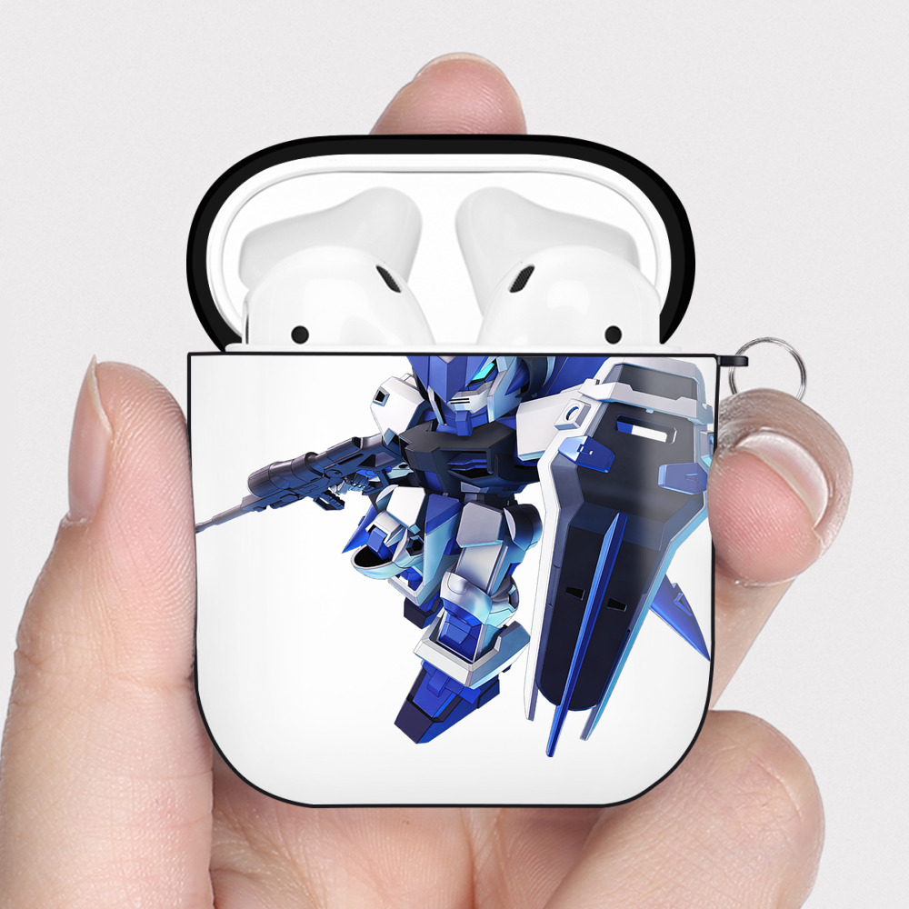 （画像用） 機動戦士ガンダム Mobile Suit Gundam AirPods 第2世代保護ケース ハードシェル ブラック 耐衝撃・防指紋・カラビナ付き