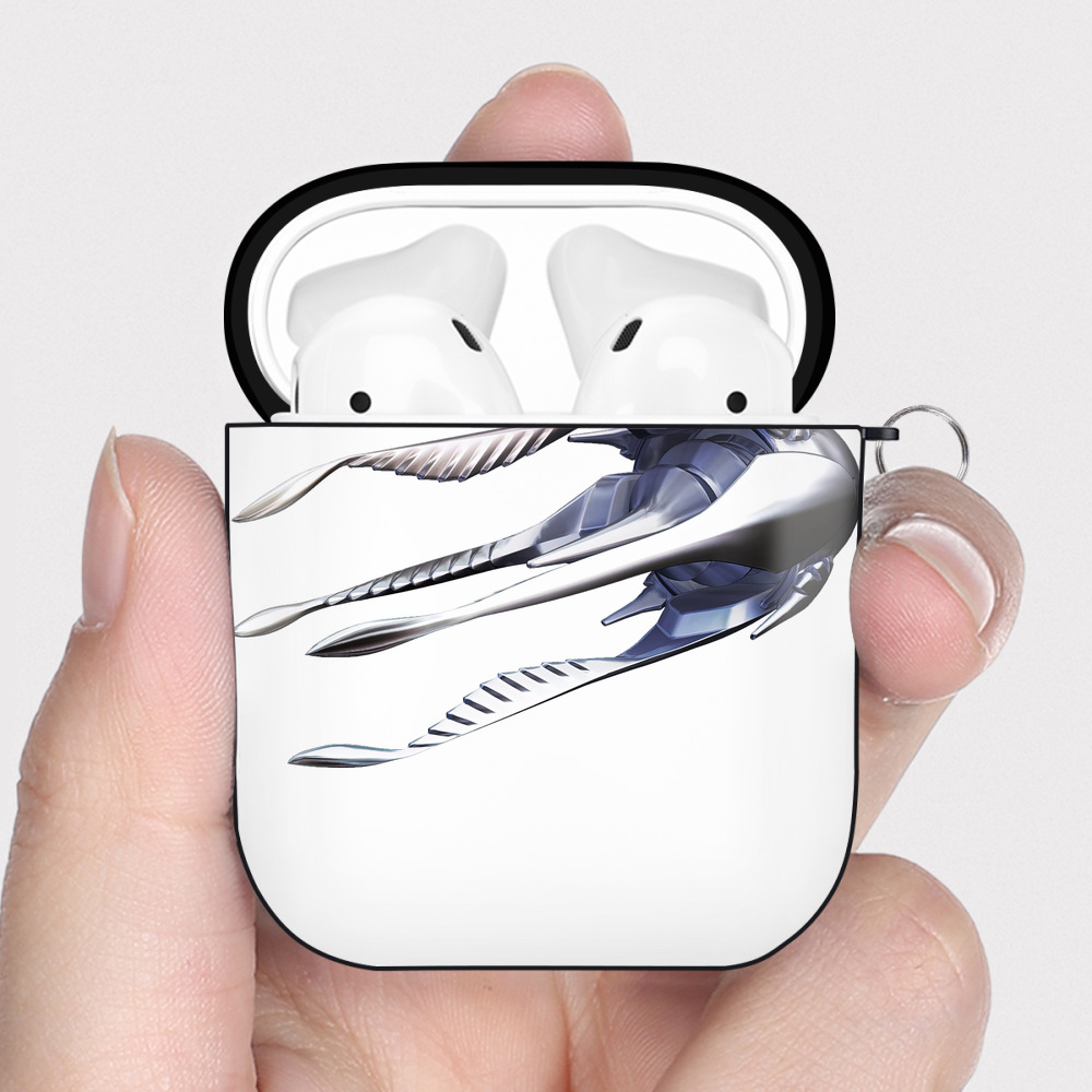 （画像用） 機動戦士ガンダム Mobile Suit Gundam AirPods 第2世代保護ケース ハードシェル ブラック 耐衝撃・防指紋・カラビナ付き