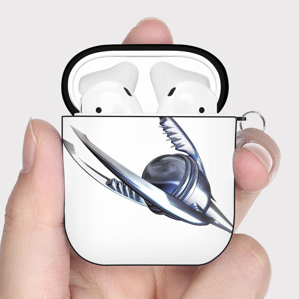 （画像用） 機動戦士ガンダム Mobile Suit Gundam AirPods 第2世代保護ケース ハードシェル ブラック 耐衝撃・防指紋・カラビナ付き