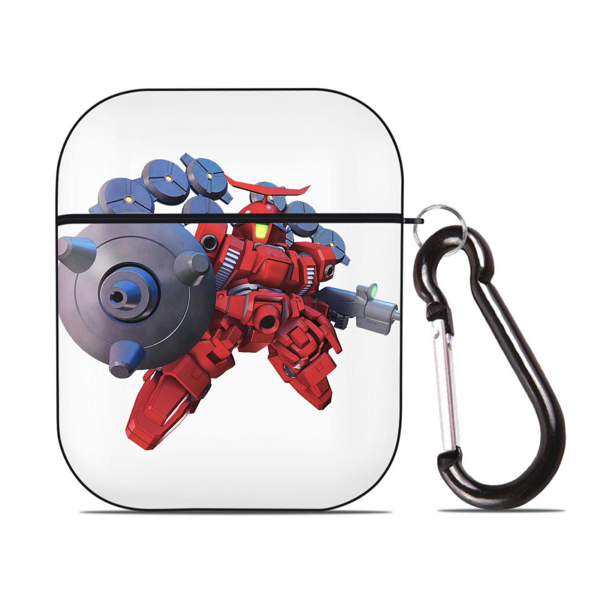 （画像用） 機動戦士ガンダム Mobile Suit Gundam AirPods 第2世代保護ケース ハードシェル ブラック 耐衝撃・防指紋・カラビナ付き
