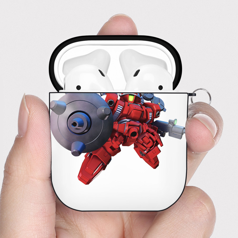 （画像用） 機動戦士ガンダム Mobile Suit Gundam AirPods 第2世代保護ケース ハードシェル ブラック 耐衝撃・防指紋・カラビナ付き