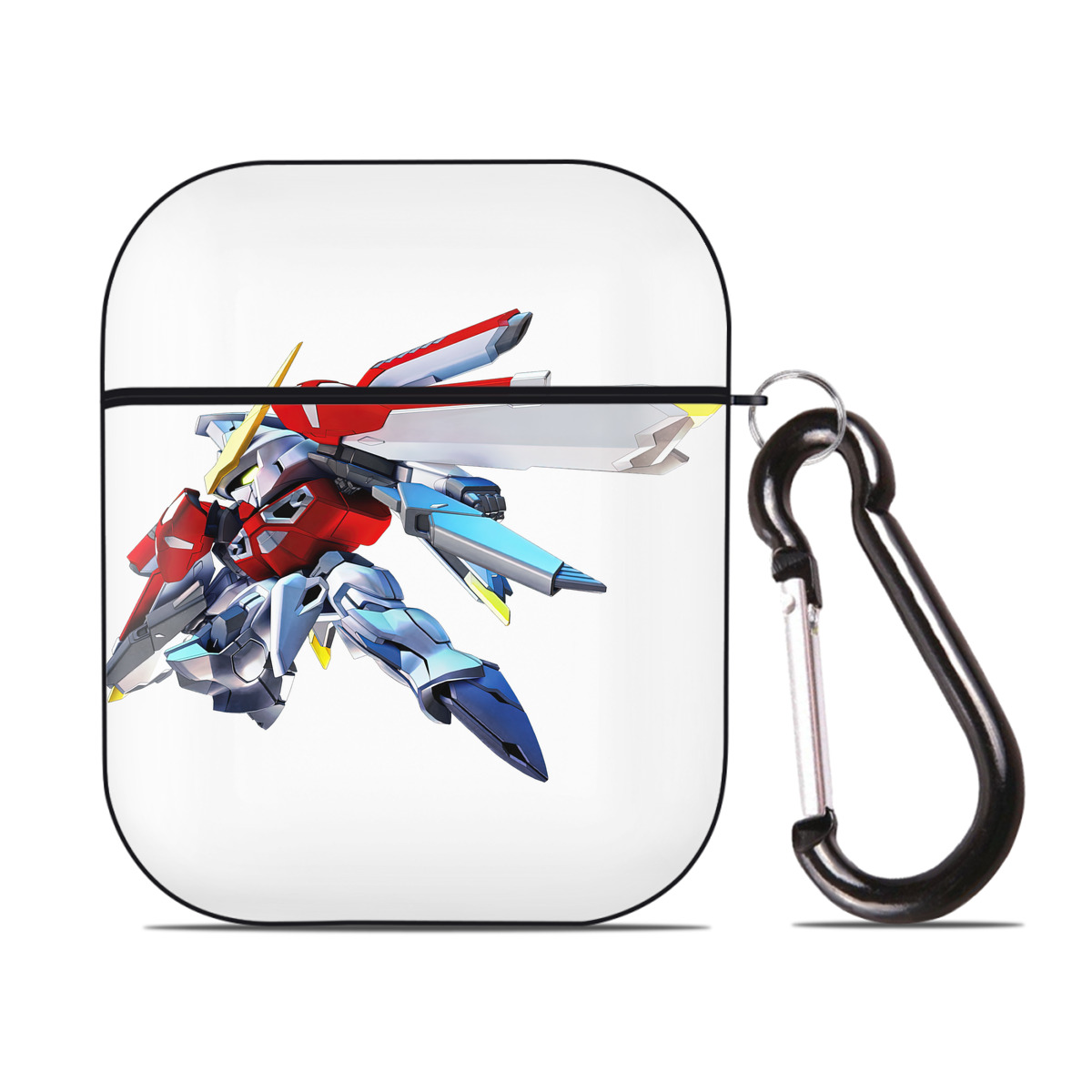 （画像用） 機動戦士ガンダム Mobile Suit Gundam AirPods 第2世代保護ケース ハードシェル ブラック 耐衝撃・防指紋・カラビナ付き