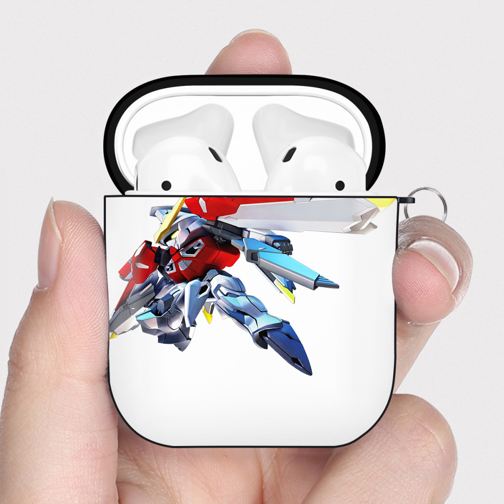（画像用） 機動戦士ガンダム Mobile Suit Gundam AirPods 第2世代保護ケース ハードシェル ブラック 耐衝撃・防指紋・カラビナ付き