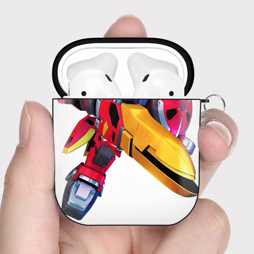 （画像用） 機動戦士ガンダム Mobile Suit Gundam AirPods 第2世代保護ケース ハードシェル ブラック 耐衝撃・防指紋・カラビナ付き