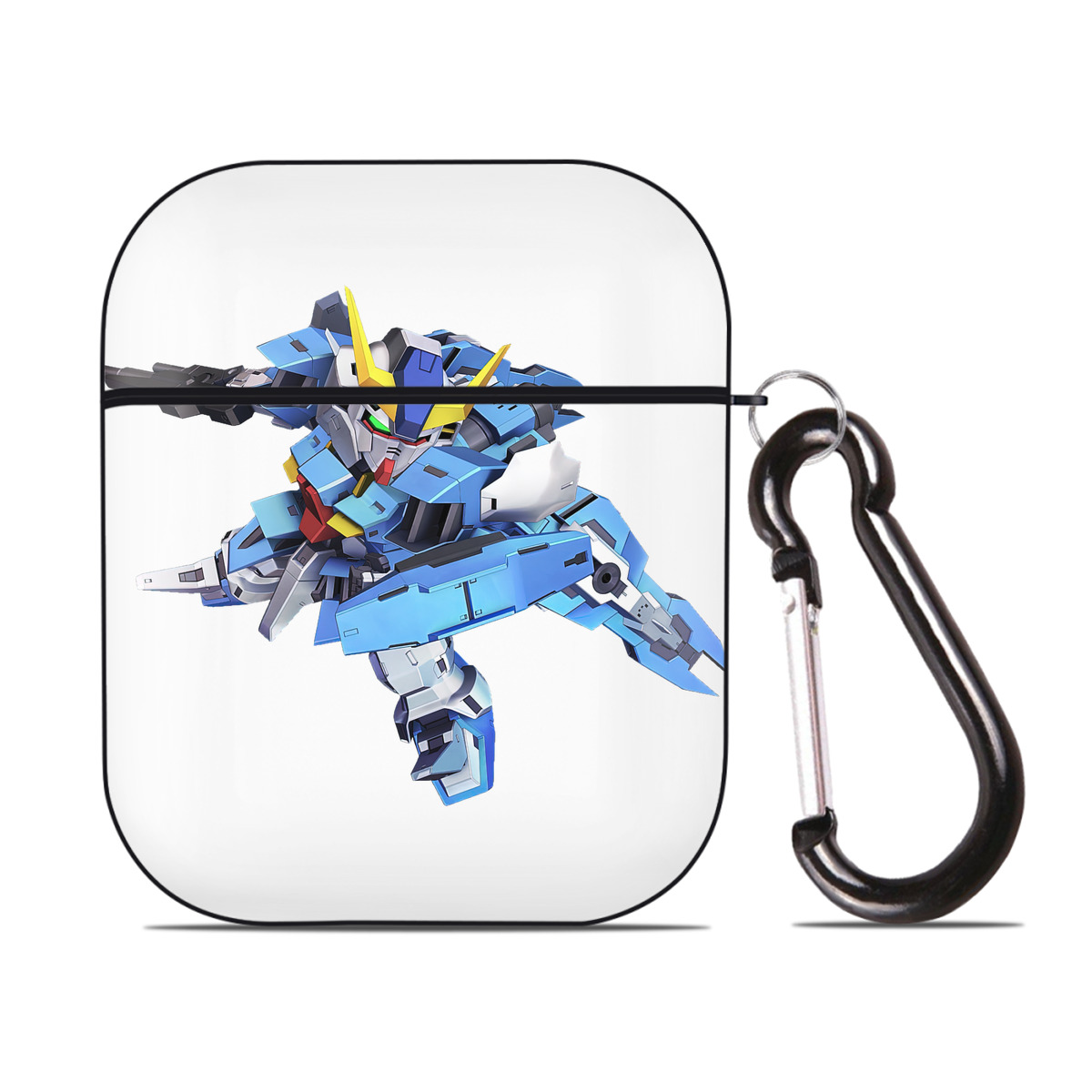 （画像用） 機動戦士ガンダム Mobile Suit Gundam AirPods 第2世代保護ケース ハードシェル ブラック 耐衝撃・防指紋・カラビナ付き