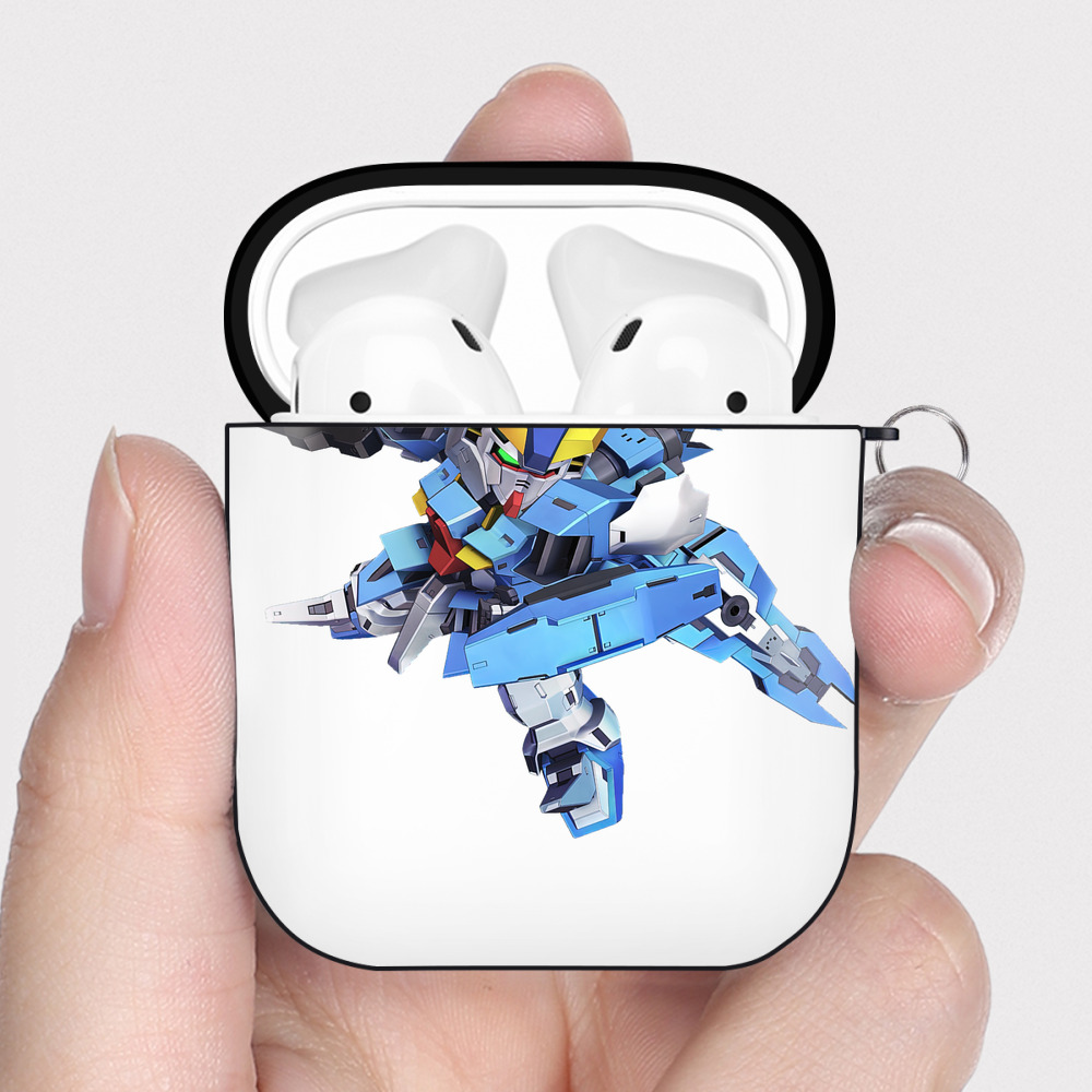 （画像用） 機動戦士ガンダム Mobile Suit Gundam AirPods 第2世代保護ケース ハードシェル ブラック 耐衝撃・防指紋・カラビナ付き