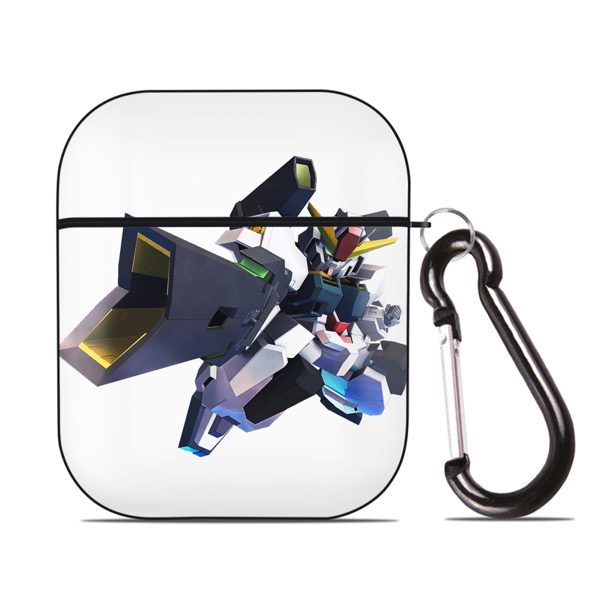 （画像用） 機動戦士ガンダム Mobile Suit Gundam AirPods 第2世代保護ケース ハードシェル ブラック 耐衝撃・防指紋・カラビナ付き