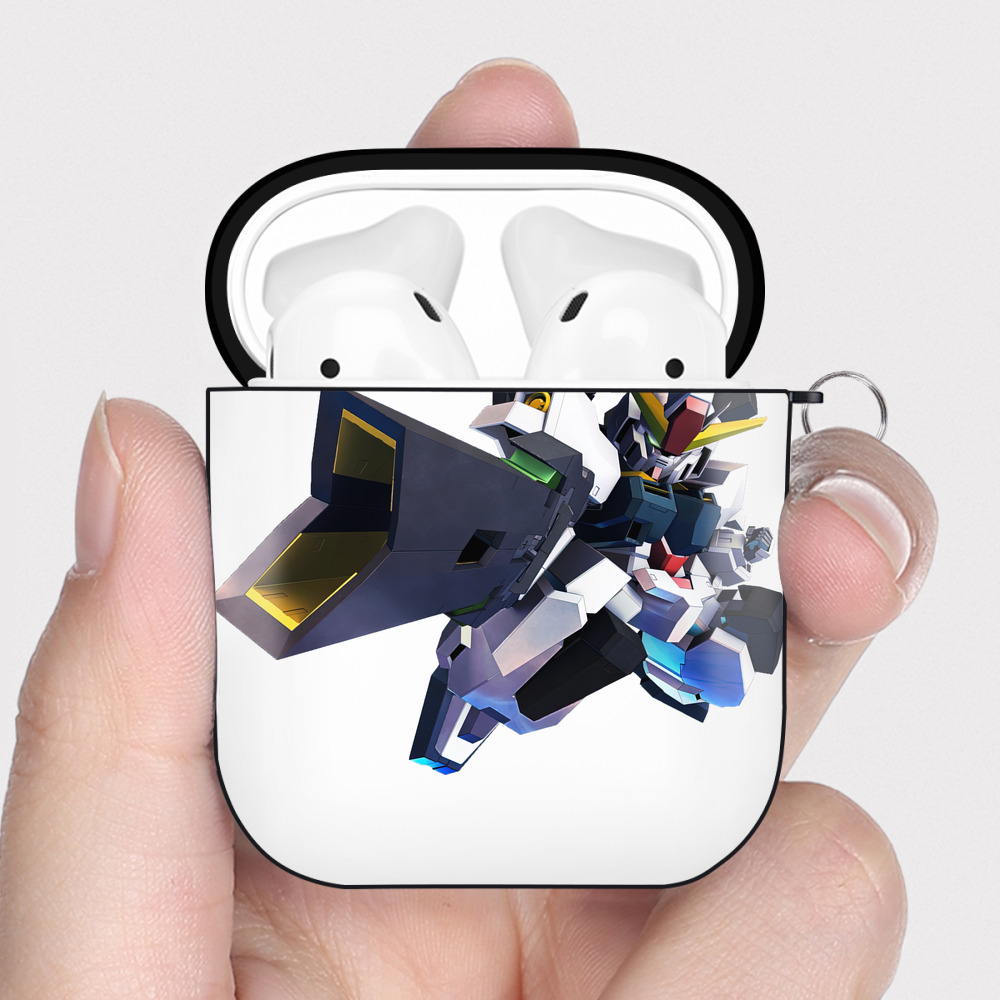（画像用） 機動戦士ガンダム Mobile Suit Gundam AirPods 第2世代保護ケース ハードシェル ブラック 耐衝撃・防指紋・カラビナ付き