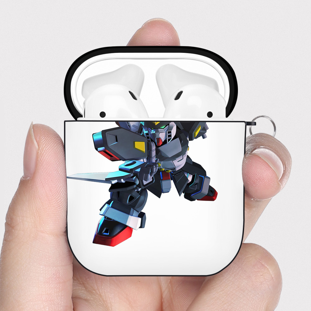 （画像用） 機動戦士ガンダム Mobile Suit Gundam AirPods 第2世代保護ケース ハードシェル ブラック 耐衝撃・防指紋・カラビナ付き