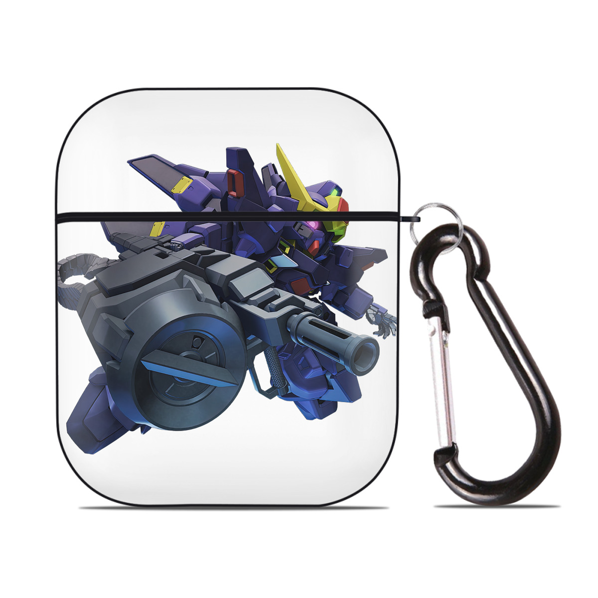 （画像用） 機動戦士ガンダム Mobile Suit Gundam AirPods 第2世代保護ケース ハードシェル ブラック 耐衝撃・防指紋・カラビナ付き