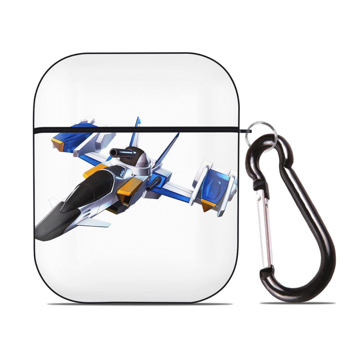 （画像用） 機動戦士ガンダム Mobile Suit Gundam AirPods 第2世代保護ケース ハードシェル ブラック 耐衝撃・防指紋・カラビナ付き