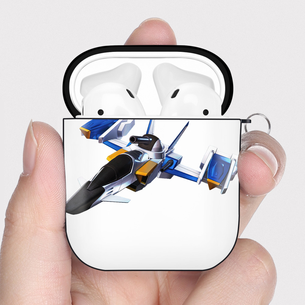 （画像用） 機動戦士ガンダム Mobile Suit Gundam AirPods 第2世代保護ケース ハードシェル ブラック 耐衝撃・防指紋・カラビナ付き