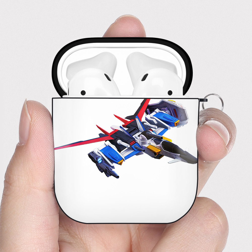 （画像用） 機動戦士ガンダム Mobile Suit Gundam AirPods 第2世代保護ケース ハードシェル ブラック 耐衝撃・防指紋・カラビナ付き