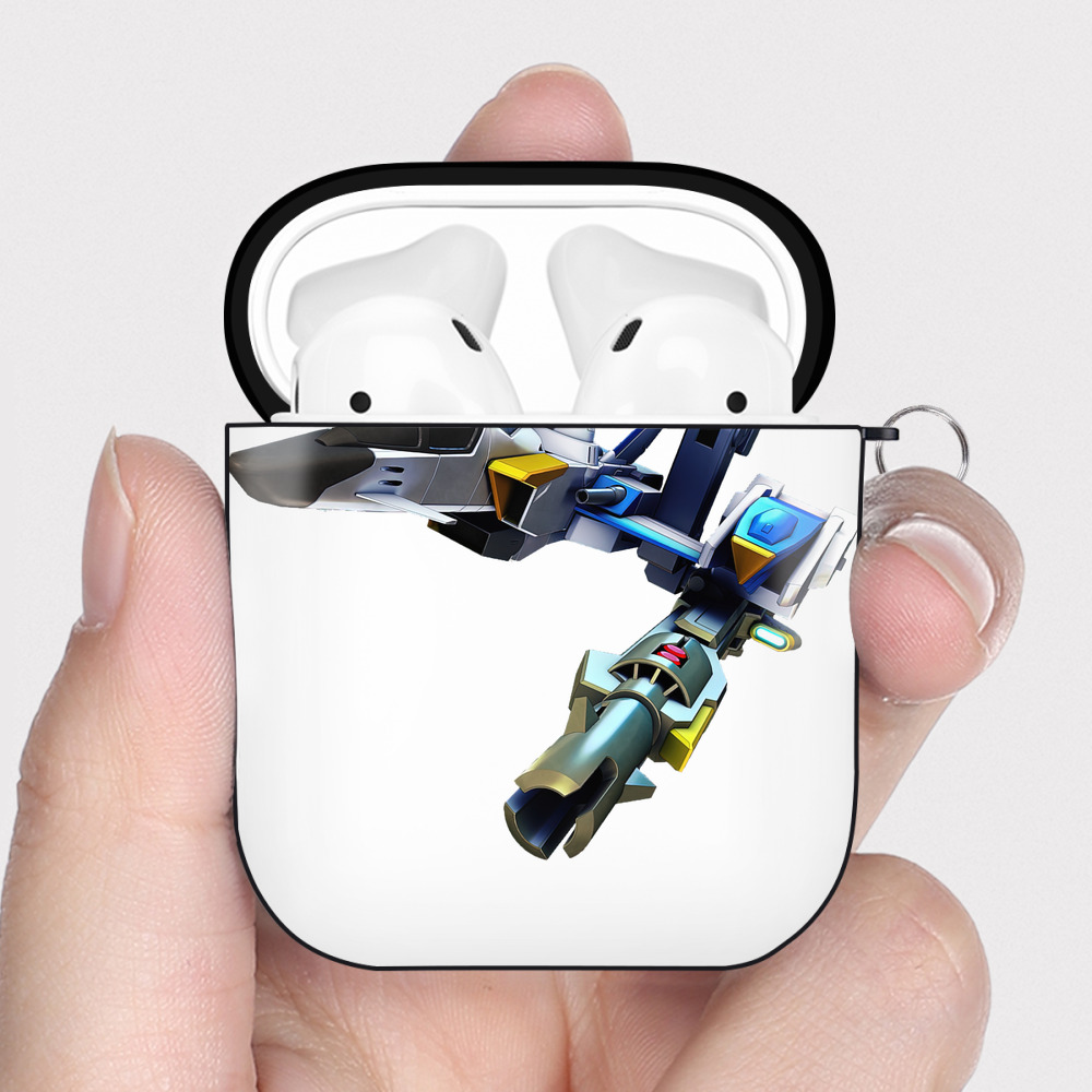 （画像用） 機動戦士ガンダム Mobile Suit Gundam AirPods 第2世代保護ケース ハードシェル ブラック 耐衝撃・防指紋・カラビナ付き