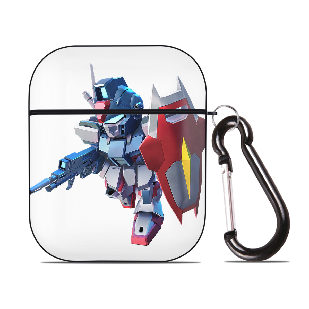（画像用） 機動戦士ガンダム Mobile Suit Gundam AirPods 第2世代保護ケース ハードシェル ブラック 耐衝撃・防指紋・カラビナ付き