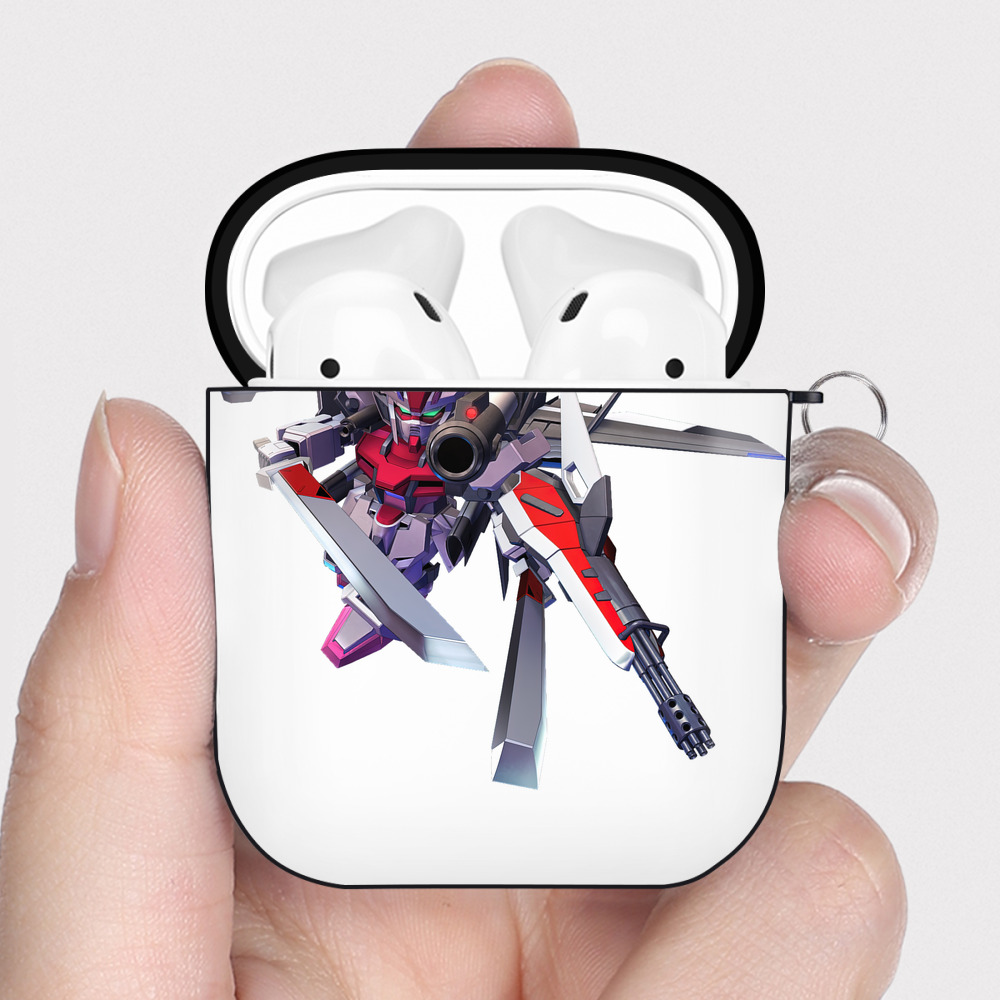 （画像用） 機動戦士ガンダム Mobile Suit Gundam AirPods 第2世代保護ケース ハードシェル ブラック 耐衝撃・防指紋・カラビナ付き