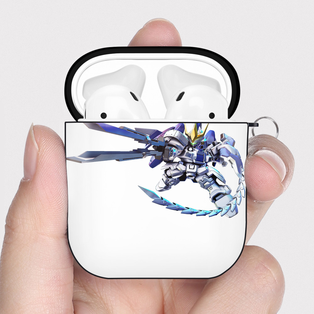 （画像用） 機動戦士ガンダム Mobile Suit Gundam AirPods 第2世代保護ケース ハードシェル ブラック 耐衝撃・防指紋・カラビナ付き