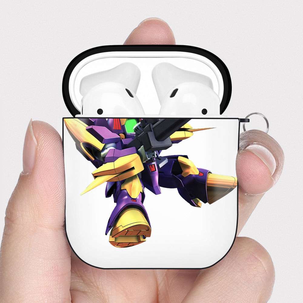 （画像用） 機動戦士ガンダム Mobile Suit Gundam AirPods 第2世代保護ケース ハードシェル ブラック 耐衝撃・防指紋・カラビナ付き
