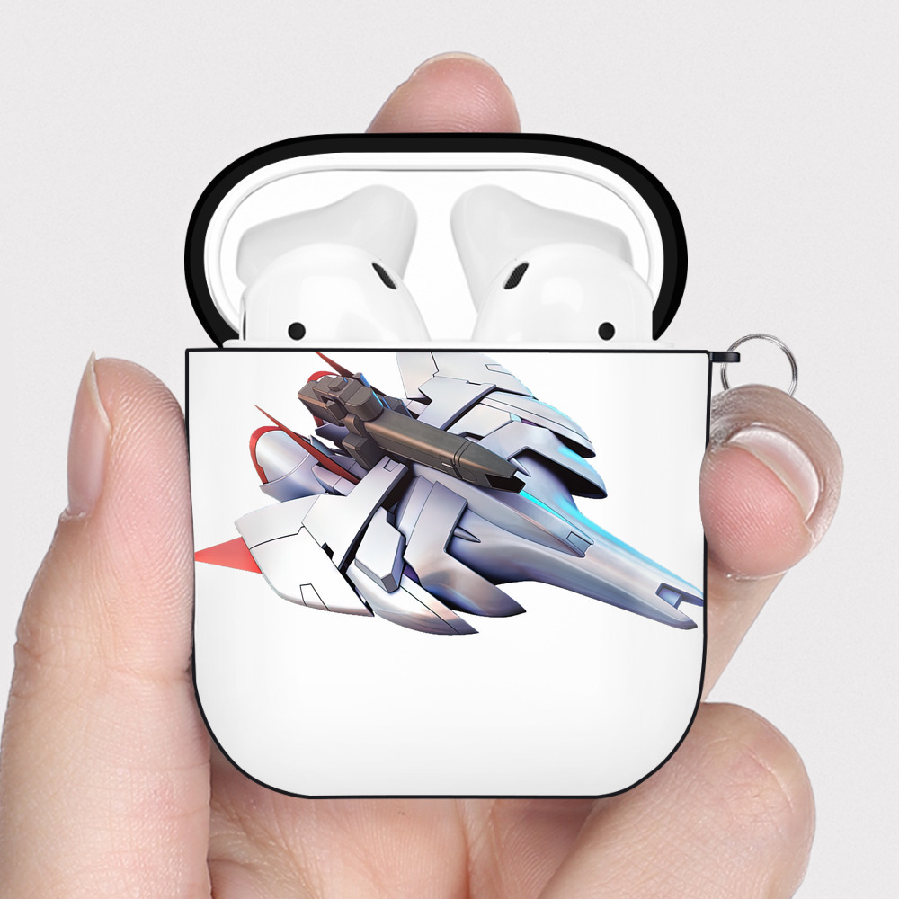 （画像用） 機動戦士ガンダム Mobile Suit Gundam AirPods 第2世代保護ケース ハードシェル ブラック 耐衝撃・防指紋・カラビナ付き