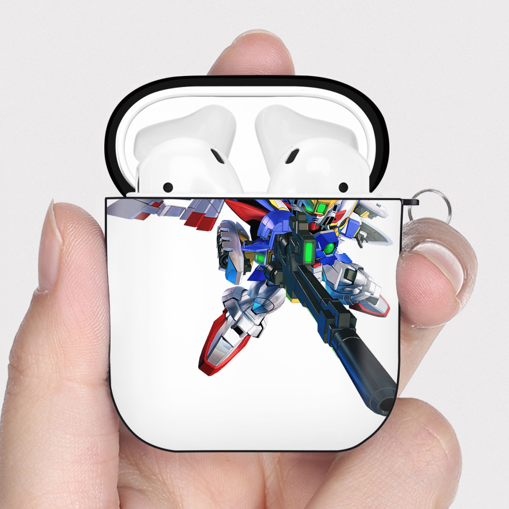 （画像用） 機動戦士ガンダム Mobile Suit Gundam AirPods 第2世代保護ケース ハードシェル ブラック 耐衝撃・防指紋・カラビナ付き