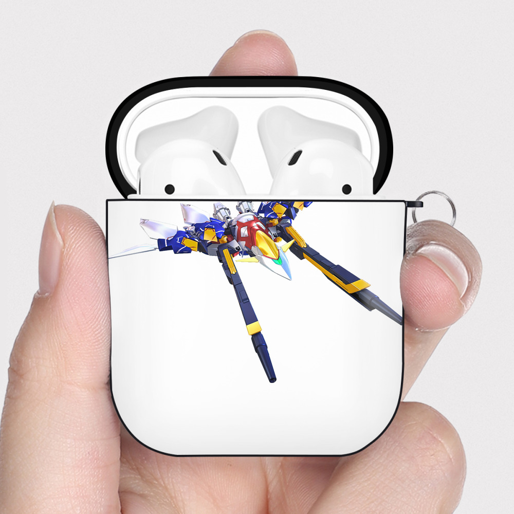 （画像用） 機動戦士ガンダム Mobile Suit Gundam AirPods 第2世代保護ケース ハードシェル ブラック 耐衝撃・防指紋・カラビナ付き