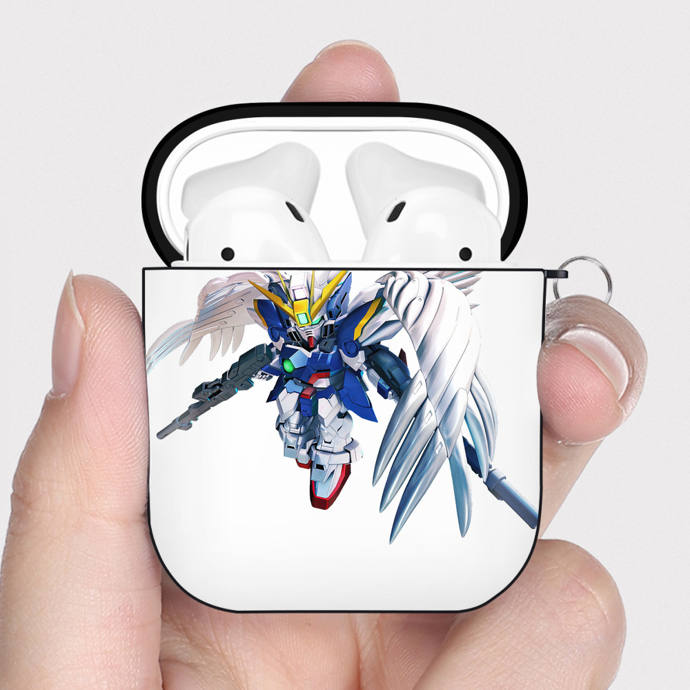 （画像用） 機動戦士ガンダム Mobile Suit Gundam AirPods 第2世代保護ケース ハードシェル ブラック 耐衝撃・防指紋・カラビナ付き